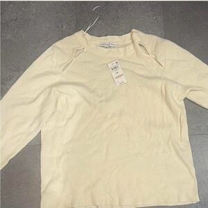 Ann Taylor Ivory Long Sleeve Blouse